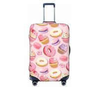 QGGHNISD Custodia protettiva per bagagli con animali della fattoria, resistente ai graffi, elastica, adatta per valigie da 45-81 cm, Cupcakes Ciambelle Muffins Zucchero, L
