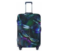 QGGHNISD Custodia protettiva per bagagli con animali della fattoria, resistente ai graffi, elastica, adatta per valigie da 45-81 cm, Motivo libellula, L