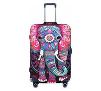 QGGHNISD Custodia protettiva per bagagli con fiori di loto bianco, resistente ai graffi, elastica, adatta per valigie da 45,7 a 81,7 cm, Elefante Hippie, M