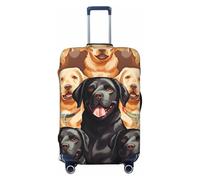 QGGHNISD Custodia protettiva per bagagli con spiaggia hawaiana con palme, resistente ai graffi, elastica, adatta per valigie da 45,7 a 81,7 cm, Labrador Retriever Cani, L