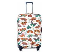 QGGHNISD Custodia protettiva per bagagli da biliardo, resistente ai graffi, elastica, adatta per valigie da 45-81 cm, Farfalle colorate e falene, M