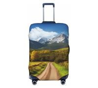 QGGHNISD Custodia protettiva per bagagli, resistente ai graffi, elastica, adatta per valigie da 45-81 cm, colore: corallo, Strada di campagna, S