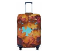 QGGHNISD Custodia protettiva per bagagli, resistente ai graffi, elastica, adatta per valigie da 45-81 cm, colore: corallo, Foglie d'Autunno 2, S