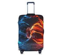 QGGHNISD Custodia protettiva per microfono karaoke, antigraffio, elastica, da viaggio, adatta per valigie da 45-81 cm, Palline di ghiaccio e fuoco, M