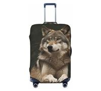 QGGHNISD Custodia protettiva per microfono karaoke, antigraffio, elastica, da viaggio, adatta per valigie da 45-81 cm, Lupo grigio, XL