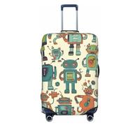 QGGHNISD Custodia protettiva per microfono karaoke, antigraffio, elastica, da viaggio, adatta per valigie da 45-81 cm, Robot Cartoon carino, XL