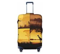 QGGHNISD Custodia protettiva per valigie con faccia di panda, antigraffio, elastica, adatta per valigie da 45-81 cm, Animali del prato africano, M