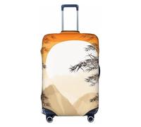 QGGHNISD Custodia protettiva per valigie con faccia di panda, antigraffio, elastica, adatta per valigie da 45-81 cm, Alberi di bambù giapponesi Sole, XL