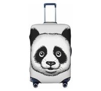 QGGHNISD Custodia protettiva per valigie con faccia di panda, antigraffio, elastica, adatta per valigie da 45-81 cm, Anime Panda Face, S