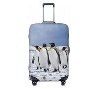QGGHNISD Custodia protettiva per valigie con motivo mucche, resistente ai graffi, elastica, adatta per valigie da 45-81 cm, Pinguini Antartide, L