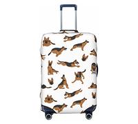 QGGHNISD Custodia protettiva per valigie con tartaruga marina, resistente ai graffi, elastica, adatta per valigie da 45-81 cm, Pastore tedesco, L