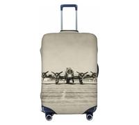 QGGHNISD Custodia protettiva per valigie con tartaruga marina, resistente ai graffi, elastica, adatta per valigie da 45-81 cm, Arte aereo, L