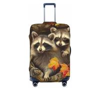 QGGHNISD Custodia protettiva per valigie con tartaruga marina, resistente ai graffi, elastica, adatta per valigie da 45-81 cm, Procione Nel Foro Albero Autunno, L