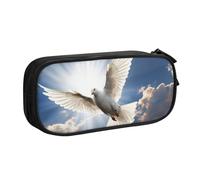 QGGHNISD Dove Sky - Astuccio per matite, grande capacità, a doppio strato, con divisore, borsa per cancelleria, con cerniera, graziosa borsa per cosmetici, per scuola, ufficio, viaggi, Nero , Taglia