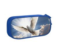 QGGHNISD Dove Sky - Astuccio per matite, grande capacità, a doppio strato, con divisore, borsa per cancelleria, con cerniera, graziosa borsa per cosmetici, per scuola, ufficio, viaggi, Blu, Taglia