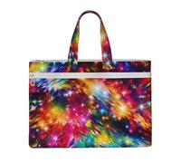 QGGHNISD Elegante borsa da viaggio in tela con fiore di peonia viola borsa organizer per documenti con cerniera borsa portatile da viaggio per ufficio, Luminosa bella arte colorata, Taglia unica
