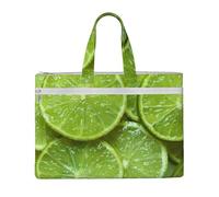 QGGHNISD Empire State Building Canvas Tote Bag Document Organizer Bag Zipper File Storage Handbag Portable Office Travel Bag, Frutta verde., Taglia unica