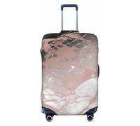 QGGHNISD Funny Naughty Sheep Tongue Cute Animal Bagagli Protector - Resistente ai Graffi Elastico Viaggio Bagagli Copertura - Adatto per valigie da 45-81 cm, Marmo Colore Oro Rosa, S