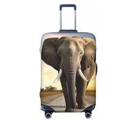 QGGHNISD Funny Naughty Sheep Tongue Cute Animal Bagagli Protector - Resistente ai Graffi Elastico Viaggio Bagagli Copertura - Adatto per valigie da 45-81 cm, Elefante che cammina., S