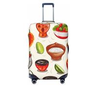 QGGHNISD Funny Naughty Sheep Tongue Cute Animal Bagagli Protector - Resistente ai Graffi Elastico Viaggio Bagagli Copertura - Adatto per valigie da 45-81 cm, Simboli di salsa messicani, M
