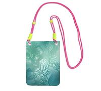 QGGHNISD Grande capacità resistente all'acqua della borsa del telefono della borsa a tracolla dell'alga blu del mare verde con la cinghia regolabile, borsa a tracolla compatta del poliestere, Fucsia