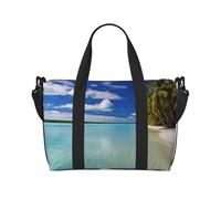 QGGHNISD Green Leaves - Borsa da viaggio a tracolla, impermeabile, grande capacità, da palestra, Laguna di Aitutaki, Isole Cook, Taglia unica