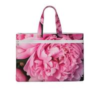 QGGHNISD Irlanda All'aperto Contea Clare The Cliffs Tote Bag Canvas Documenti Organizer Bag Zipper File Storage Borsa Portatile Ufficio Borsa da Viaggio, Peonia rosa., Taglia unica