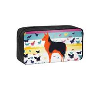 QGGHNISD Math Question - Astuccio per matite di grande capacità, in tessuto Oxford, con cerniera, borsa organizer per cancelleria stampata semplice, Animale colorato, taglia unica, Beauty Case