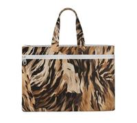 QGGHNISD Math Question Canvas Tote Bag Document Organizer Bag Zipper File Storage Handbag Portable Office Travel Bag, Leopardo 2, Taglia unica