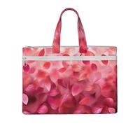 QGGHNISD Math Question Canvas Tote Bag Document Organizer Bag Zipper File Storage Handbag Portable Office Travel Bag, Petali Rosa, Taglia unica