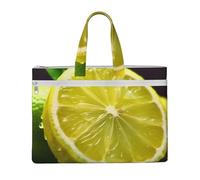 QGGHNISD Math Question Canvas Tote Bag Document Organizer Bag Zipper File Storage Handbag Portable Office Travel Bag, Limone, Taglia unica