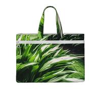 QGGHNISD Math Question Canvas Tote Bag Document Organizer Bag Zipper File Storage Handbag Portable Office Travel Bag, Prato e giardino, Taglia unica