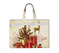 QGGHNISD Math Question Canvas Tote Bag Document Organizer Bag Zipper File Storage Handbag Portable Office Travel Bag, Buon Natale 2., Taglia unica