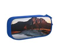 QGGHNISD Mountain at Sunrise - Astuccio per matite, grande capacità, a doppio strato, con divisore, per cancelleria, con cerniera, grazioso astuccio per cosmetici, per scuola, ufficio, viaggi, Blu