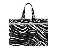 QGGHNISD Music Note2 Borsa a tracolla in tela per documenti, con cerniera, borsa portatile da viaggio per ufficio, Linee bianche e nere, Taglia unica
