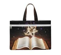 QGGHNISD Music Note2 Borsa a tracolla in tela per documenti, con cerniera, borsa portatile da viaggio per ufficio, Libro magico., Taglia unica