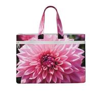 QGGHNISD Music Note2 Borsa a tracolla in tela per documenti, con cerniera, borsa portatile da viaggio per ufficio, Fiore Dalia Rosa Floreale, Taglia unica
