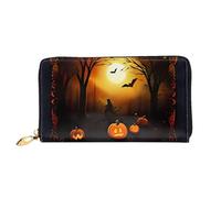 QGGHNISD Night London Tower Bridge Portafoglio lungo da donna in pelle con cerniera, scomparti per carte, tasca per contanti, pochette, festa di Halloween., Taglia unica