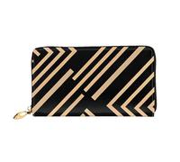 QGGHNISD Night London Tower Bridge Portafoglio lungo da donna in pelle con cerniera, scomparti per carte, tasca per contanti, pochette, Stile beige chiaro, Taglia unica