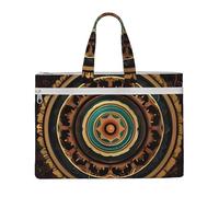 QGGHNISD Night London Tower Bridge Tote Bag Canvas Documenti Organizer Bag Zipper File Storage Bag Borsa Portatile Ufficio Viaggio Bag, Mandala., Taglia unica