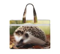 QGGHNISD Night London Tower Bridge Tote Bag Canvas Documenti Organizer Bag Zipper File Storage Bag Borsa Portatile Ufficio Viaggio Bag, Riccio, Taglia unica