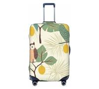 QGGHNISD Protezione per bagagli da giardino e prato, resistente ai graffi, elastica, adatta per valigie da 45-81 cm, Gufi su un ramo, L
