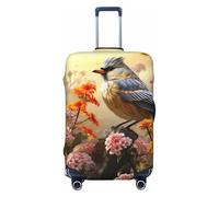 QGGHNISD Protezione per bagagli da giardino e prato, resistente ai graffi, elastica, adatta per valigie da 45-81 cm, Gli uccelli del passero cantano, XL