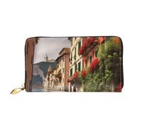 QGGHNISD Rock Band Stage - Portafoglio lungo da donna in pelle con cerniera, scomparti per carte di credito, tasca per contanti, pochette, Bellissima Italia, Taglia unica