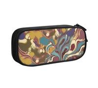 QGGHNISD Romano Art_79253158 - Astuccio per matite, grande capacità, a doppio strato, con divisore, con cerniera, grazioso astuccio per cosmetici, per scuola, ufficio, viaggi, Nero , Taglia unica