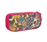 QGGHNISD Romano Art_79253158 - Astuccio per matite, grande capacità, a doppio strato, con divisore, con cerniera, grazioso astuccio per cosmetici, per scuola, ufficio, viaggi, rosa, Taglia unica