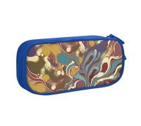 QGGHNISD Romano Art_79253158 - Astuccio per matite, grande capacità, a doppio strato, con divisore, con cerniera, grazioso astuccio per cosmetici, per scuola, ufficio, viaggi, Blu, Taglia unica