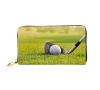 QGGHNISD Sunflower Butterfly Sunny Portafoglio lungo da donna in pelle con cerniera, scomparti per carte, tasca per contanti, pochette, Golf, Taglia unica