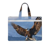 QGGHNISD Swan Reflection Canvas Tote Bag Document Organizer Bag Zipper File Storage Handbag Portable Office Travel Bag, Aquila, Taglia unica