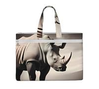 QGGHNISD Zen Stone Canvas Tote Bag Document Organizer Bag Zipper File Storage Bag Borsa Portatile Ufficio Viaggio Bag, Sud Africa Animale, Taglia unica